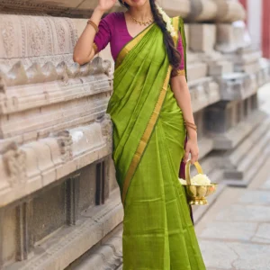 Green Cotton Saree – Edition 013